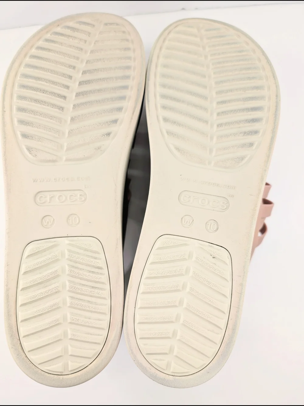 Crocs Literide Brooklyn Strappy Low Wedge Sandal Pale Blush Womens Size 10 - Picture 3 of 8